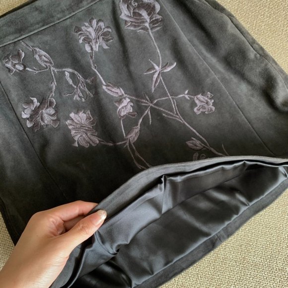 All Saints Sueded Mini Skirt - Picture 3 of 4